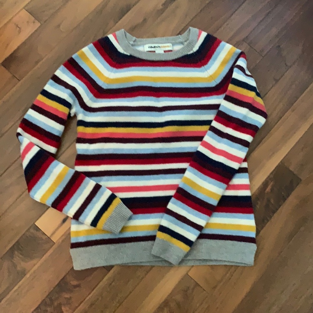 100% merino wool striped sweater - small